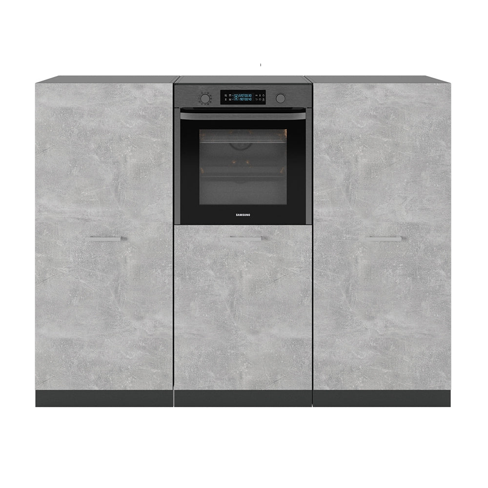 Vicco Cucine componibili piccole Calcestruzzo/antracite 180 cm senza piano di lavoro