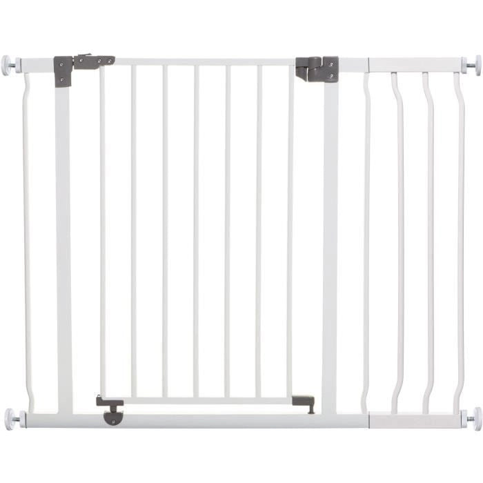 Barriera di sicurezza e prolunga 18 cm - DREAMBABY - LIBERTY - 1 barriera + 1 prolunga - 93-99 cm - Bianco