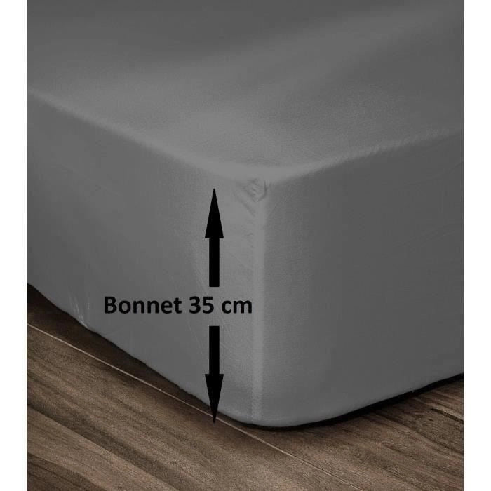 D.Housse 140x190x35 Dark Grey