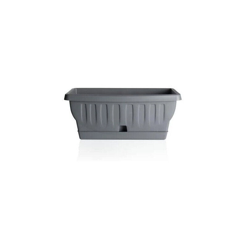 BAMA FIORIERA NATURA IN PLASTICA RETTANGOLARE 50 CM COLORE GRIGIO