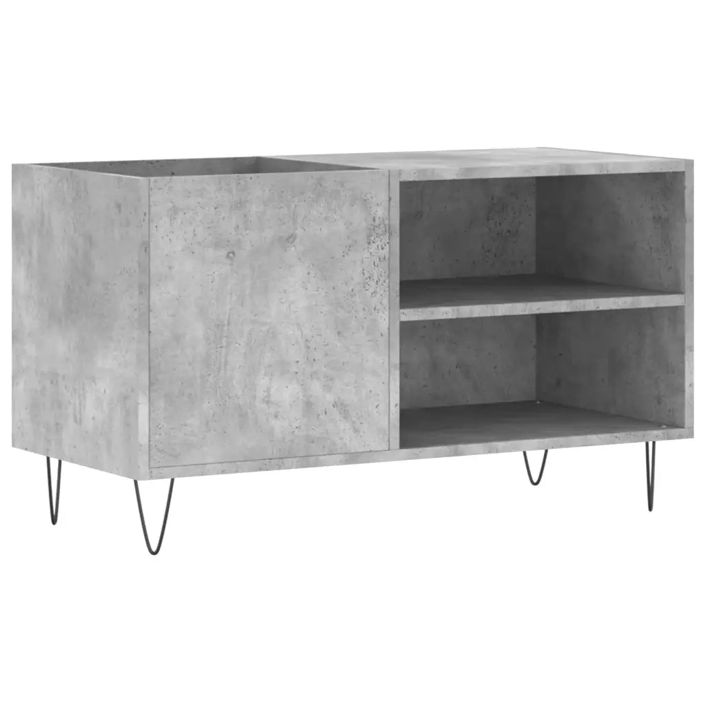 Mobile Porta Dischi Grigio Cemento 85x38x48cm Legno Multistrato 831704