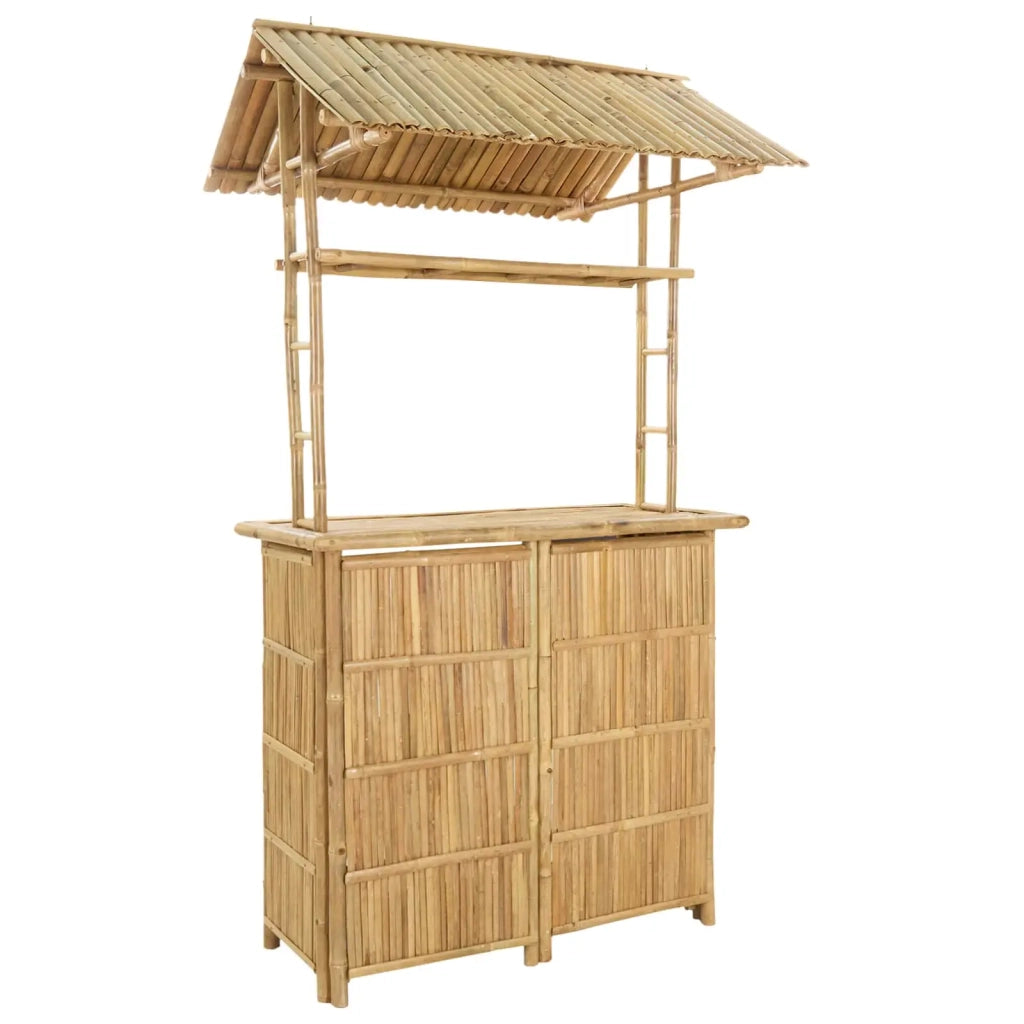 Tavolo da bar da esterno Naturale 115 x 95 x 214 cm Bambù