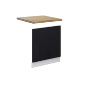 Pannello frontale Fame-Line Nero rigato/Bianco 60 cm, PL Rovere Vicco