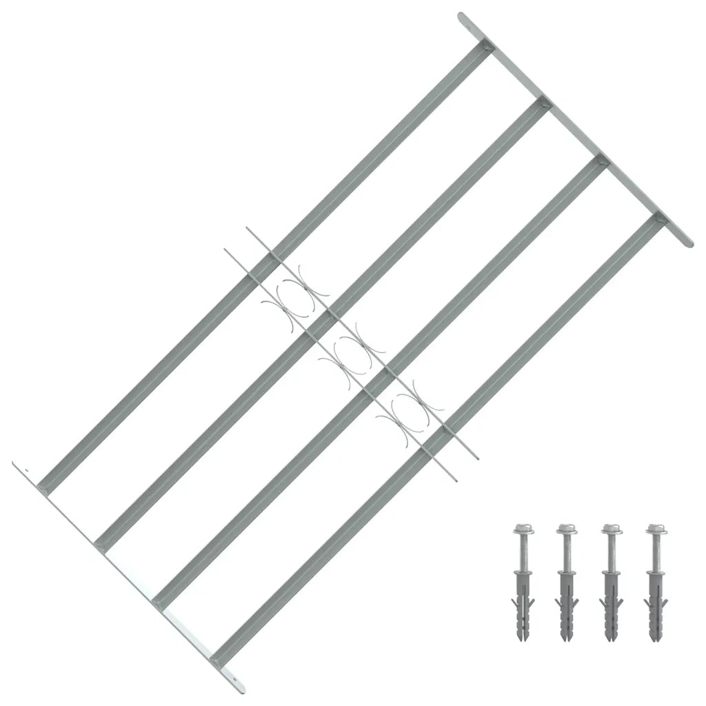 Grate per Finestre Regolabili 4 Barre Trasversali 700-1050 mm 141386