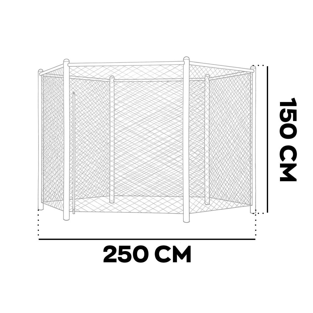 Jumpoo - Rete di sicurezza completa di tubolari in gomma piuma Ricambio per Trampolino Bambini Ø250 cm Blu