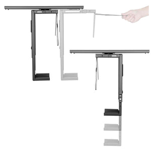 Supporto PC fisso Porta case sotto scrivania, max 10 kg, girevole a 360° con guida scorrevole