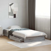 Giroletto Cassetti Grigio Sonoma 90x190 cm Legno Multistrato