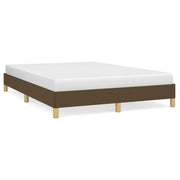 Letto matrimoniale | Letto per adulti | Giroletto senza Materasso Marrone Scuro 140x190 cm Tessuto