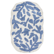 Tappeto da bagno blu in cotone 60 x 90 cm Forma irregolare Motivo decorativo Tappeto da bagno Accessori da bagno Design moderno