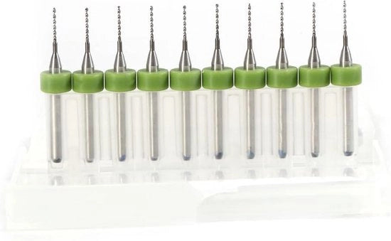 10 pezzi di scheda di circuito stampato PCB, tipo K, punta spiraletta, carburo microbora - 0,7mm.