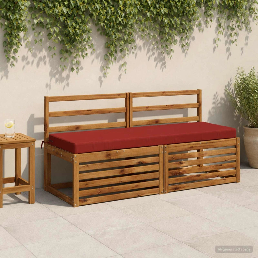 Cuscini per Panchina a 2 Pezzi SOEST 2 pz 100% Poliestere Rosso 950257