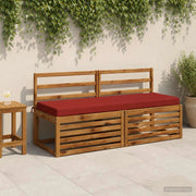 Cuscini per Panchina a 2 Pezzi SOEST 2 pz 100% Poliestere Rosso 950257