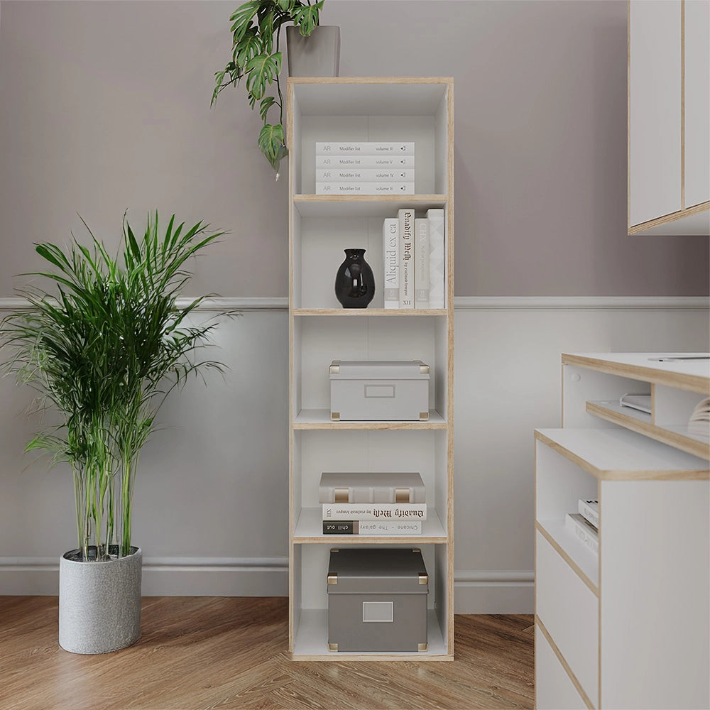 Vicco Libreria Bianco 40 x 140 cm con 5 scomparti