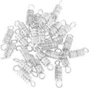 Set di Chiusure Premium - 20 pezzi per Creare Gioielli - Collana Bracciale - Argentato - Fai da Te Artigianale