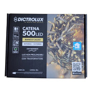 Luci Natalizie 500 LED Bianco Caldo Programmabili 8 Giochi 15m IP44 Interno Esterno Natale