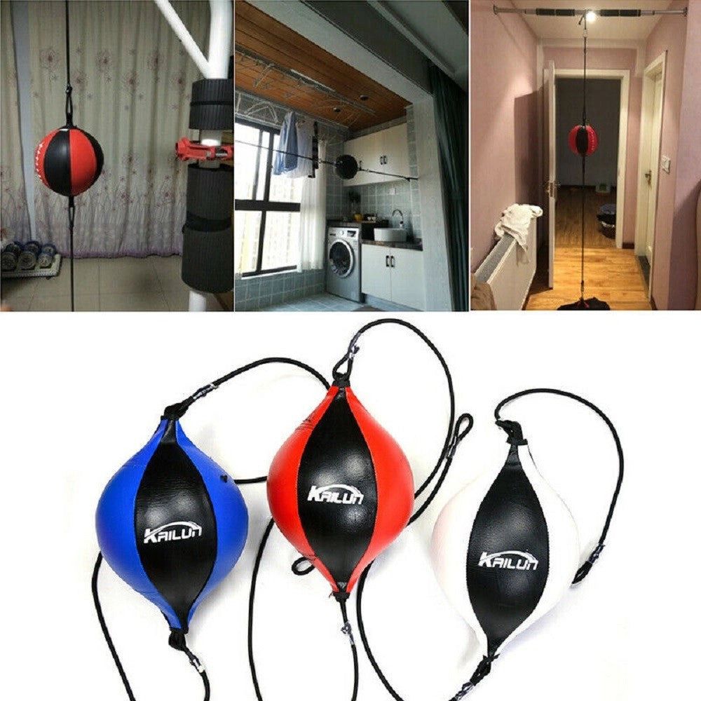 Trade Shop - Sacco Da Boxe Borsa A Sfera A Doppia Estremità In Pu Punch Sport Fitness Adulti -