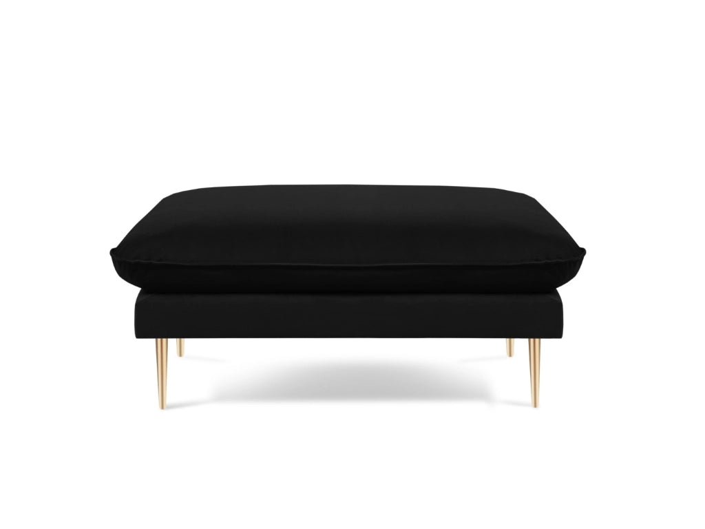Cosmopolitan Design - Pouf "Vienna" in velluto nero 