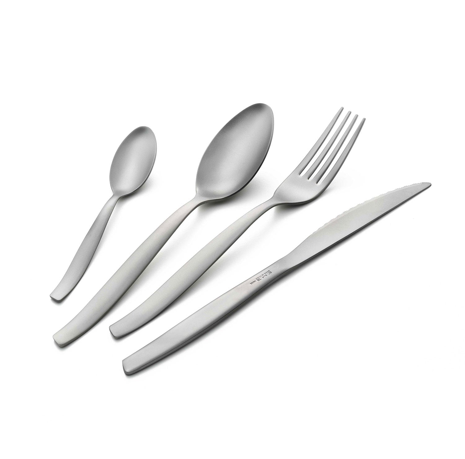 Servizio Set di Posate 24 Pezzi in Acciaio Eme Shark Sabbiato