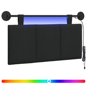 Testiera | Testata sospesa Con luce LED Nero Tessuto