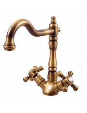 CLASSIC Miscelatore per lavabo retrò in cristallo con pop-up