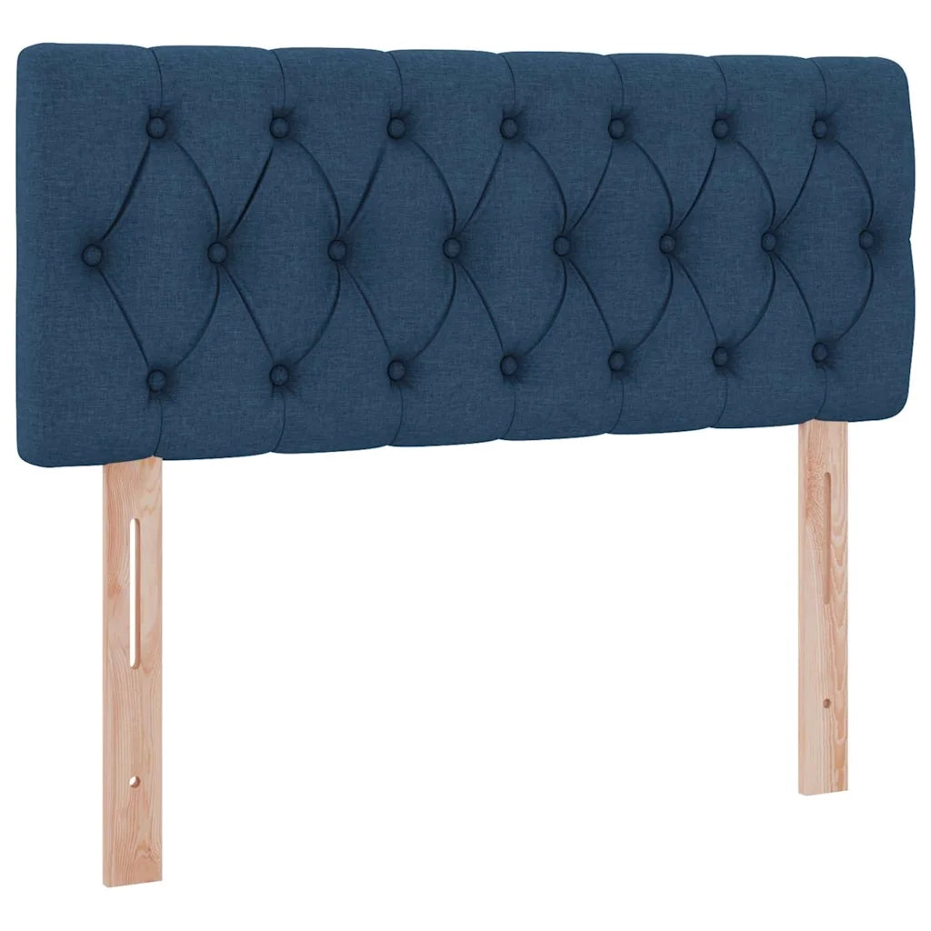 Letto con contenitore e materasso con testiera Blu 120 x 200 cm