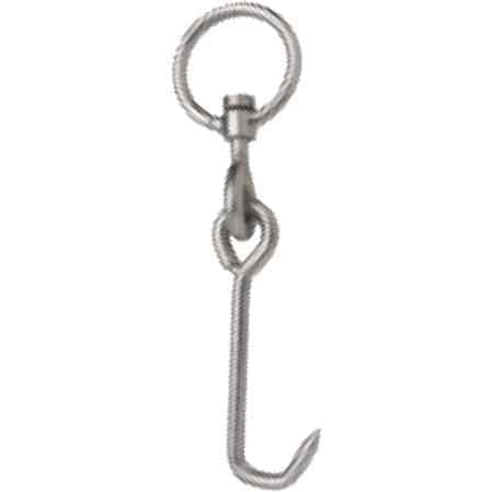 GANCIO GIREVOLE SNODATO CON ANELLO 220x6 mm - 10 pezzi