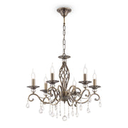 Maytoni Lampadario Classico Grace 6 luci E14 ottone metallo cristallo