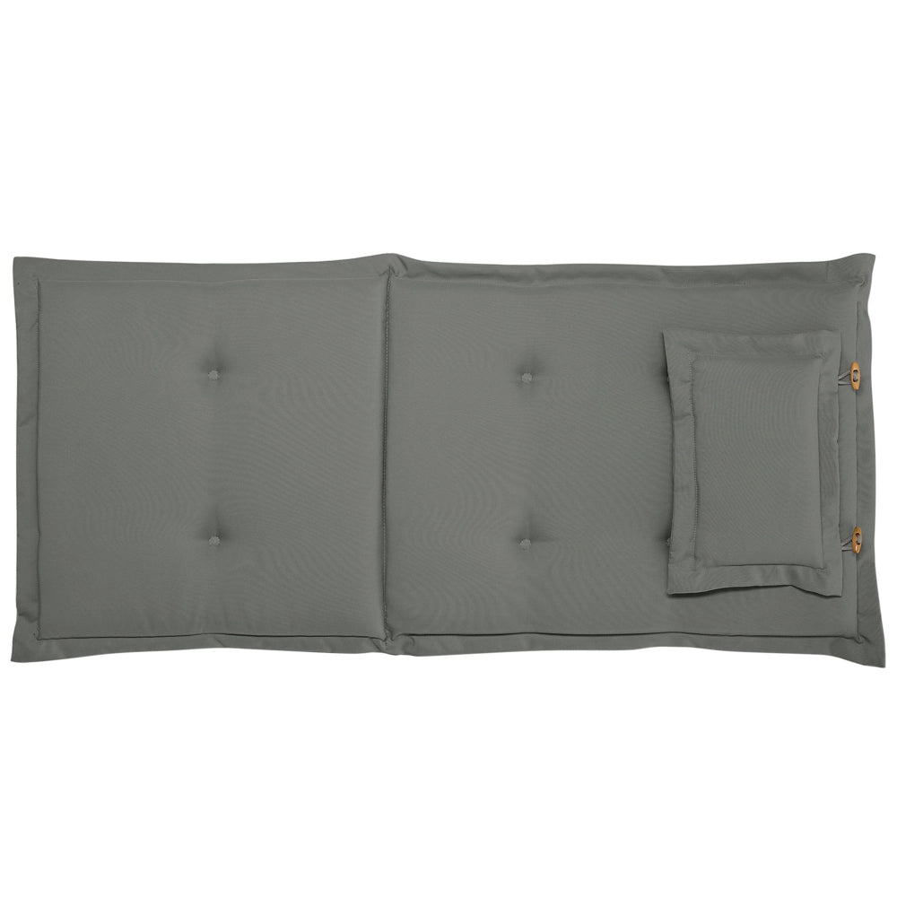 Set di cuscini di ricambio per sedie da esterno in tessuto grigio resistente ai raggi UV con imbottitura spessa 8 cuscini