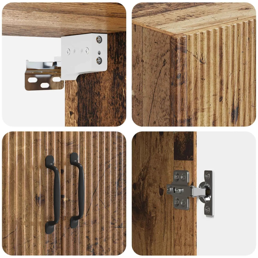 Mobiletto a muro Legno antico 66 x 34,5 x 90 cm