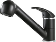 Foglia d'acqua da cucina, rotante, nero, 360 gradi, rubinetto da cucina con 2 modalità di scarico, miscelatore da cucina con un solo giro per il rubinetto della vasca