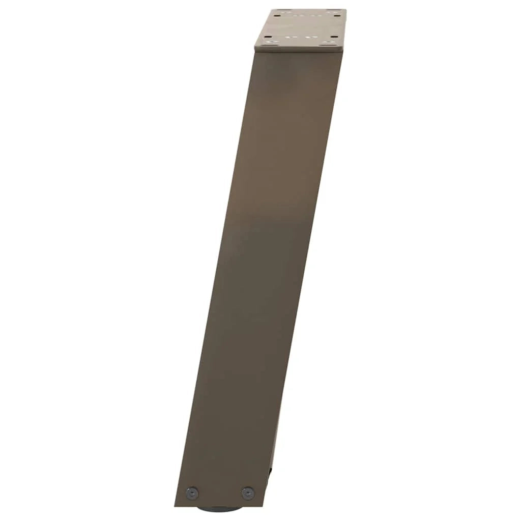 Set di 2 gambe per tavolino da caffè angolate a forma di U 28 x 42-43 cm design moderno acciaio naturale 02_0057043