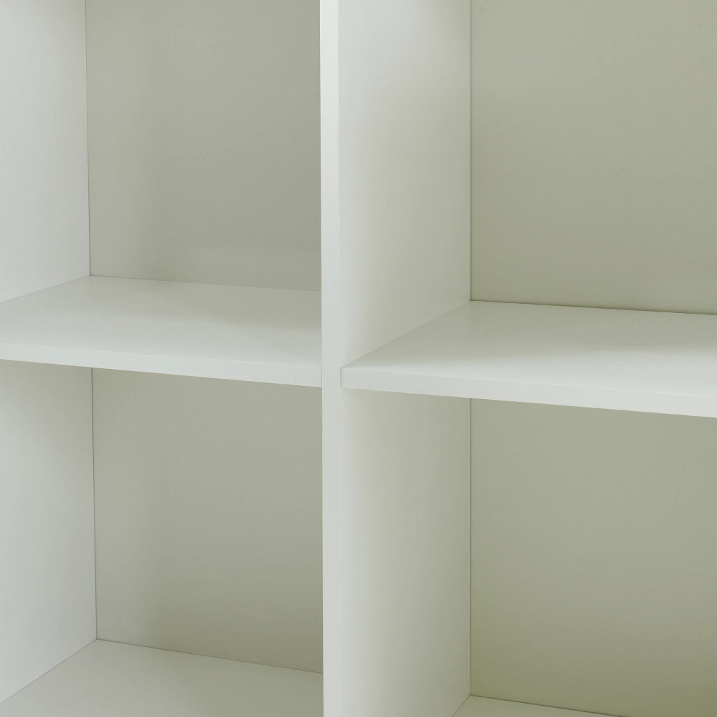 Credenza Reyri Madia Moderna Salvaspazio con 4 Ante 90x80x35 cm Bianco / color Oro [en.casa]