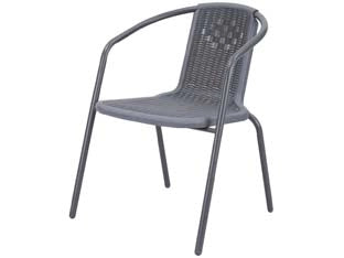 POLTRONA WOOD GREY IN RATTAN SINTETICO PP    VETTE