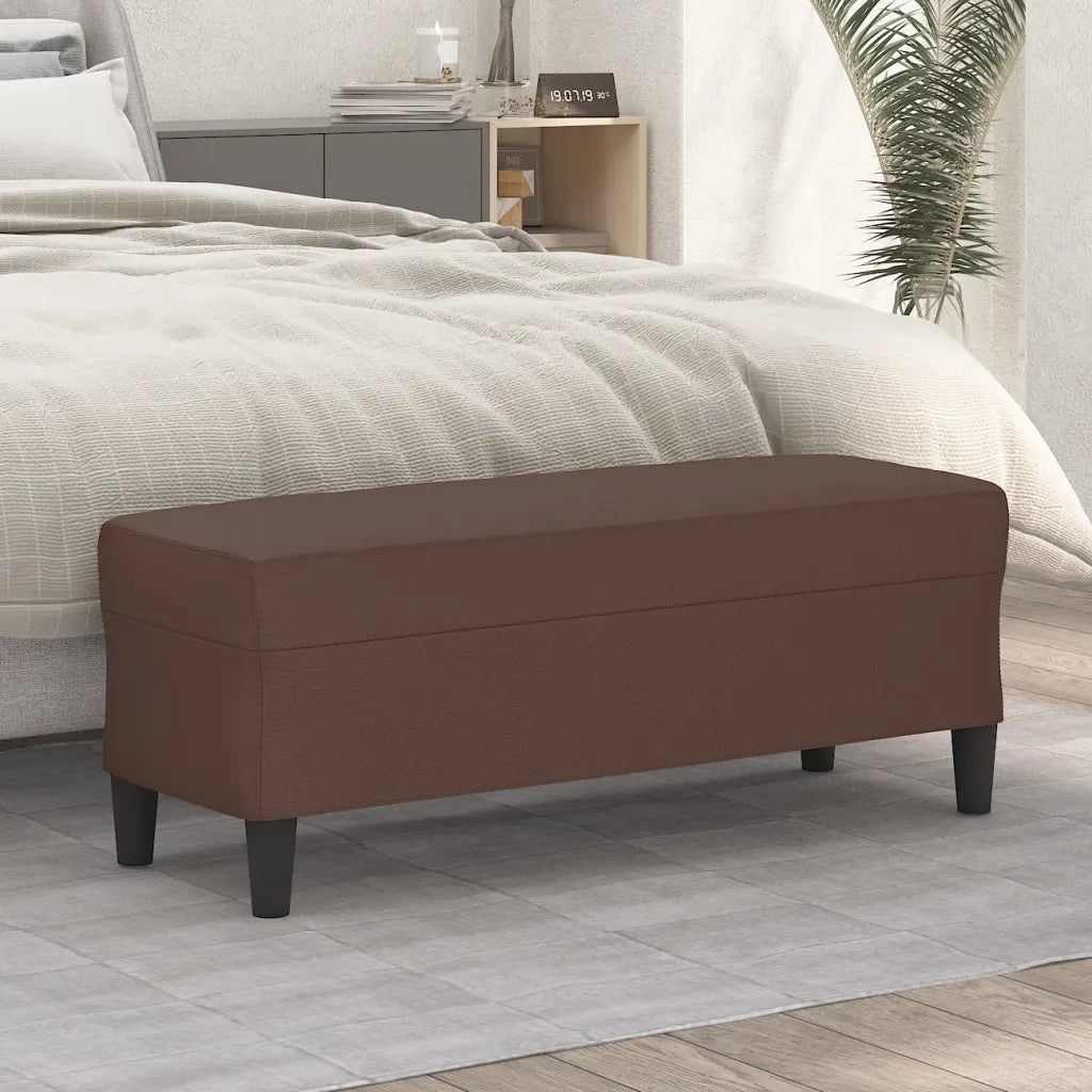Panca Marrone 100x35x41 cm in Similpelle CFW7592319
