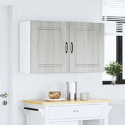 Pensili da cucina 2 pz Kalmar Grigio in Legno Multistrato Sonoma 853570
