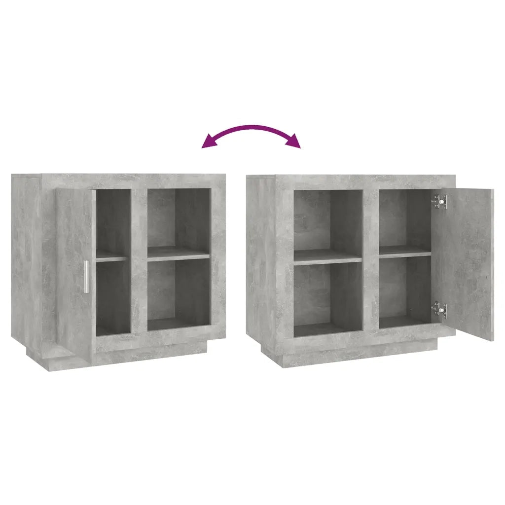 Credenza-Buffet-Armadio da cucina Grigio Cemento 80x40x75 cm