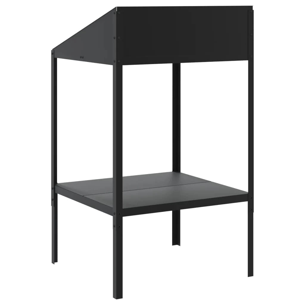 Portavasi mobiletto per fiori 56,5 x 54,5 x 100 cm acciaio zincato antracite 02_0045163