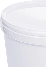 Emmer con coperchio - bianco - plastico - sicuro per alimenti - emicemiere di alta qualità - 5 litri