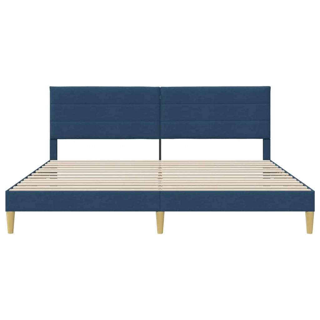 Struttura del letto con testiera Blu 180 x 200 cm Tessuto 42027605
