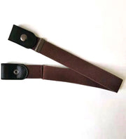 3 set di cinture elastiche sottili in pelle nera, invisibili, unisex, regolabili, adatte per jeans, pantaloni, gonne