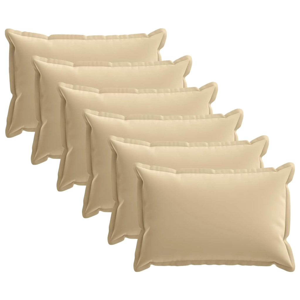 Federa 6 pcs HOUTEN Beige 30 x 50 cm Poliestere 916204