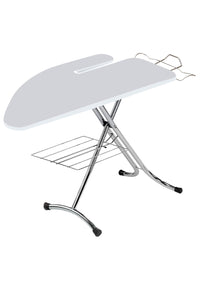 Asse da Stiro Completo Festival Profi 125x48 cm con Piano Stiramaniche e Ripiano Regolabile in Altezza