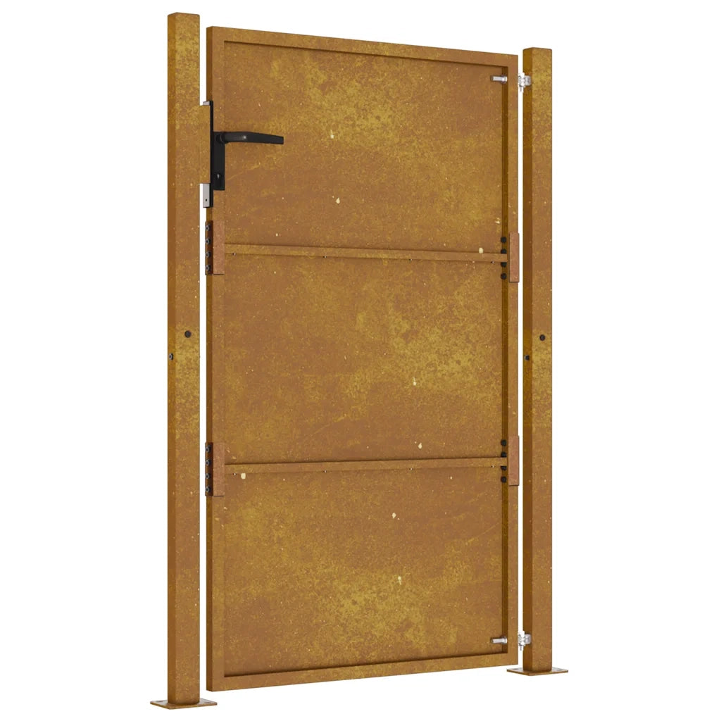 Cancello da giardino 100x125 cm in acciaio Corten 153204