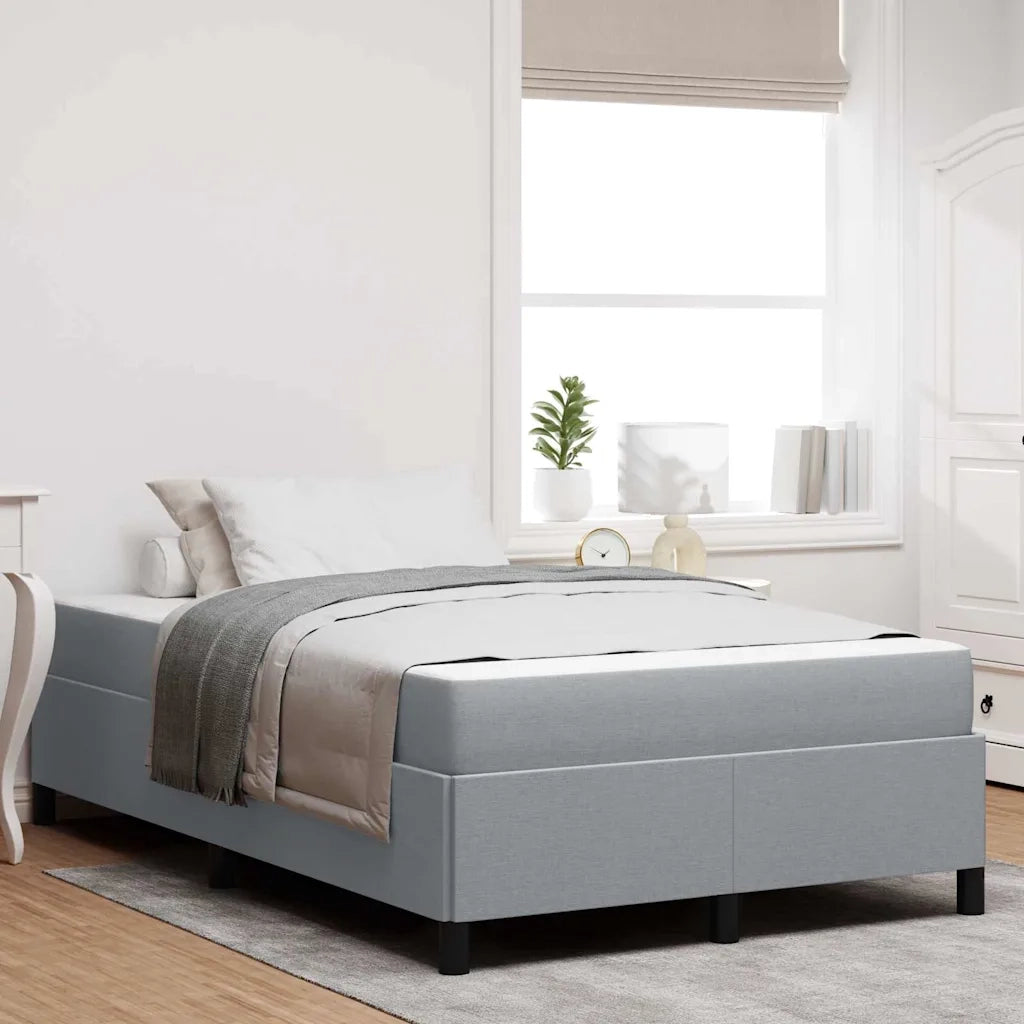 vidaXL Letto a molle Grigio chiaro e nero 120 x 200 cm