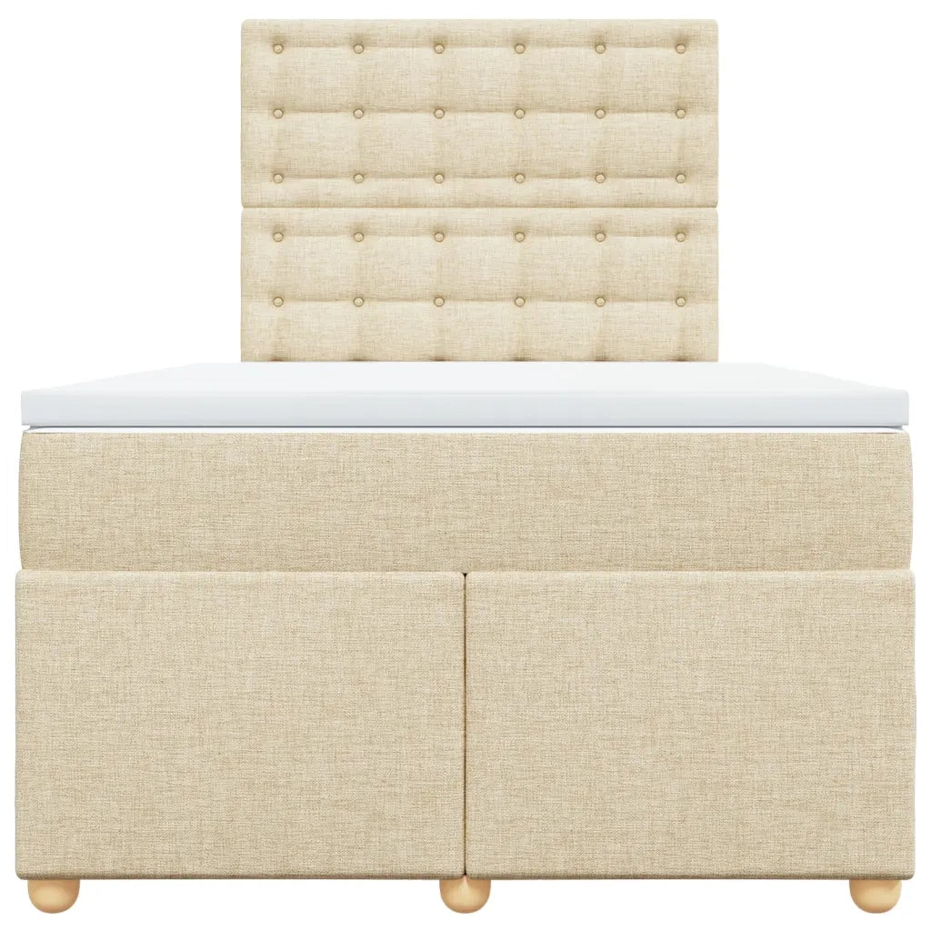 Giroletto a Molle con Materasso Crema 120x200 cm in Tessuto 3291266