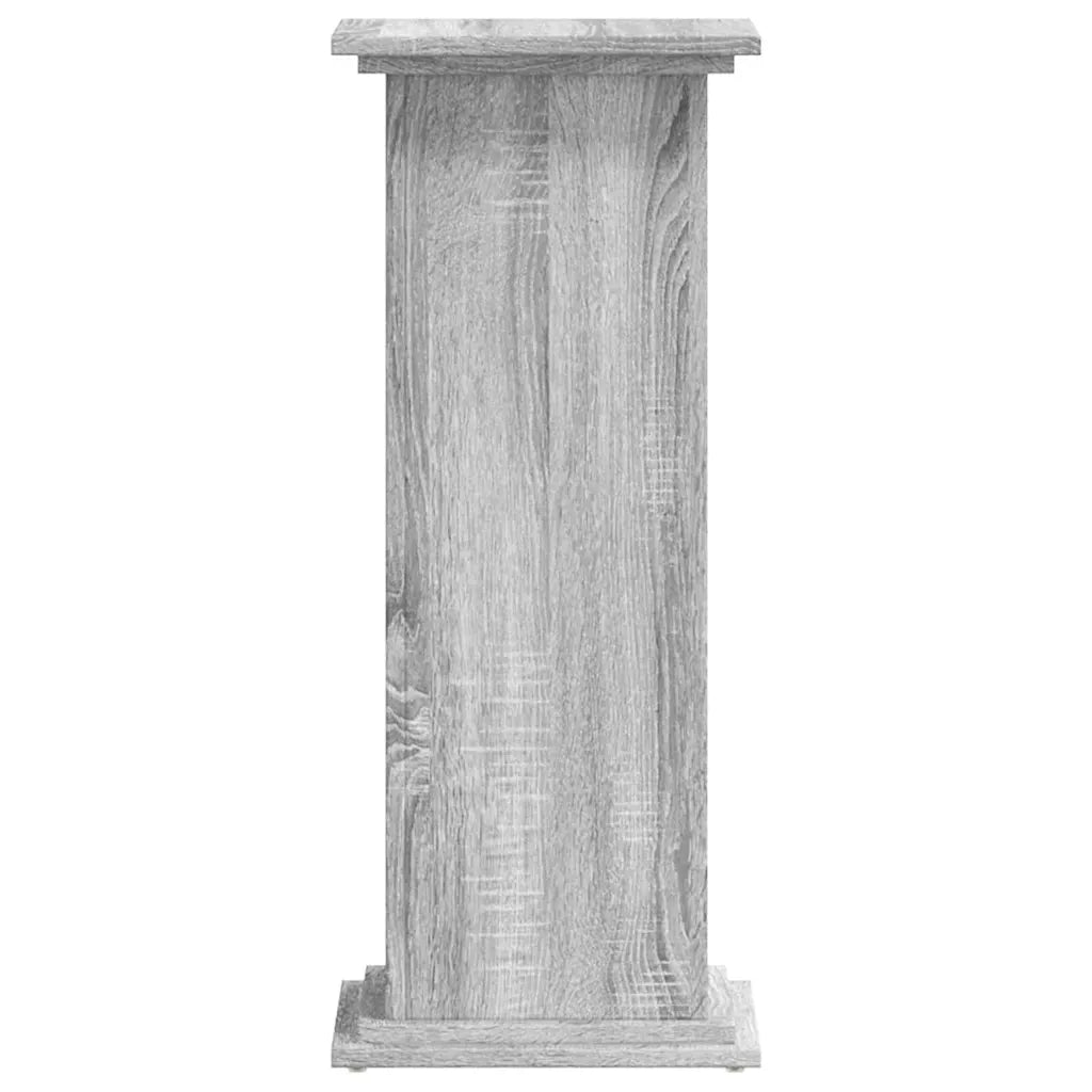 Supporto per Piante Grigio Sonoma 33x33x80 cm Legno Multistrato 852974