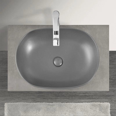 Piletta di scarico clic clac grigio opaca con e senza troppopieno