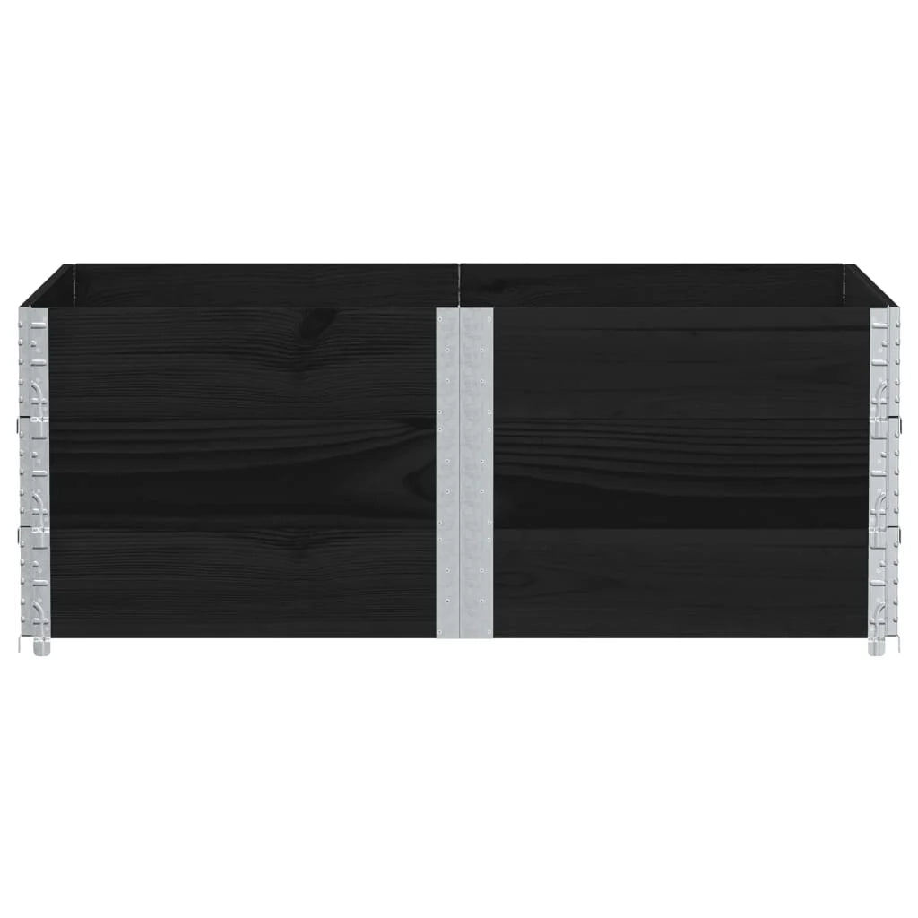 Fioriera rialzata per piante fiori terrazza giardino 150 x 100 cm legno massello di pino nero 02_0037425
