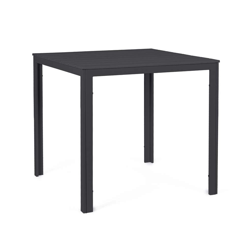 Tavolo da Esterno Quadrato Nero Sarita 78x78 cm Bizzotto