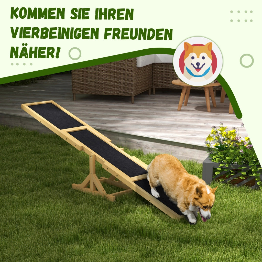 Giochi da arrampicata per cani con superficie antiscivolo in legno di pino giallo 180 × 30 × 30 cm